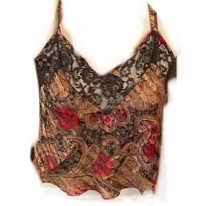 Victoria’s Secret VINTAGE floral lace Trim Camisole Lingerie top
